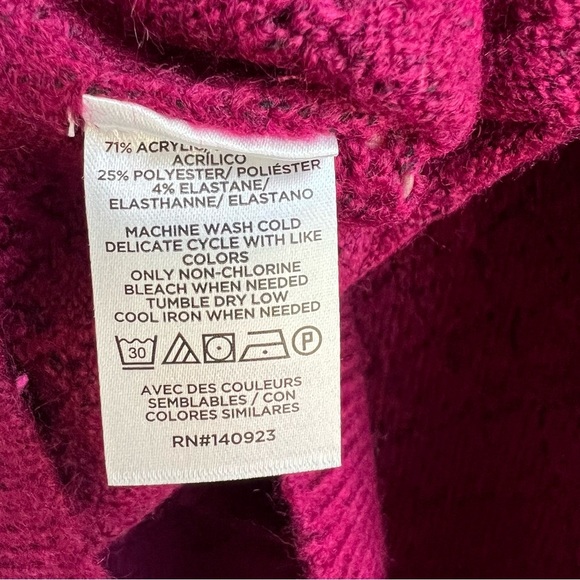 New LOFT Pointelle Fine Knit Long Sleeve Henley Pullover Sweater XL Feminine - Picture 6 of 12